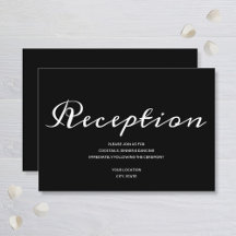 Recepción de Boda Elegante Blanco y Negro