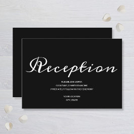 Recepción de Boda Elegante Blanco y Negro