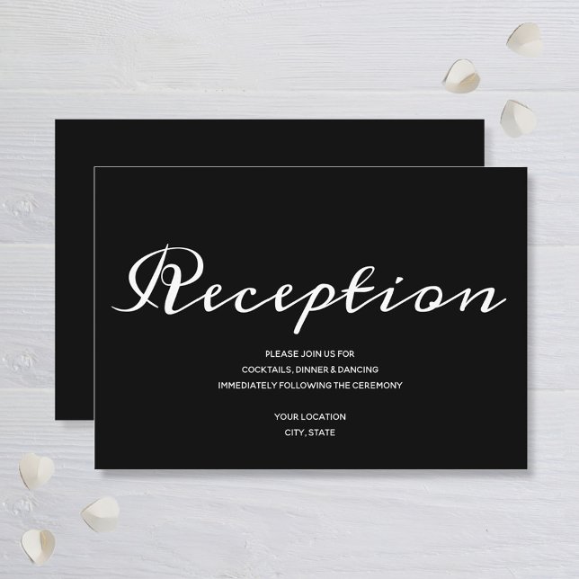 Recepción de Boda Elegante Blanco y Negro (Subido por el creador)