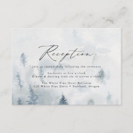 Recepción de Boda Elegante Bosque de Invierno