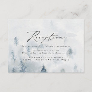 Recepción de Boda Elegante Bosque de Invierno