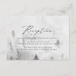 Recepción de Boda Elegante de Bosque Gris Invernal