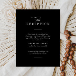 Recepción de boda elegante en blanco y negro