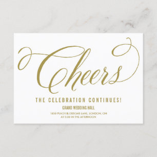 Recepción de boda elegante guión Sr. y Sra. en oro