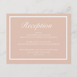 Recepción de boda elegante moderna rosa y blanca