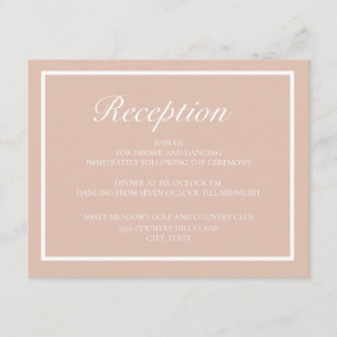 Recepción de boda elegante moderna rosa y blanca