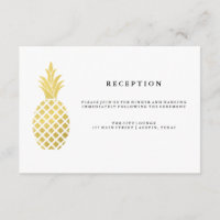 Recepción de Boda Elegante Piña de Oro