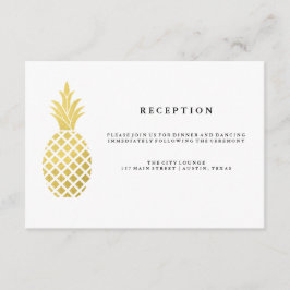 Recepción de Boda Elegante Piña de Oro