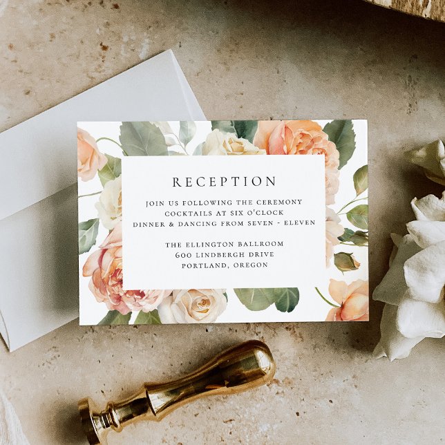 Recepción de Boda Elegante Rosa Melocotón (Subido por el creador)
