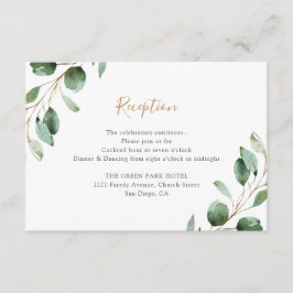 Recepción de Boda Elegante Verde Eucalipto