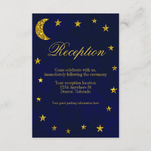 Recepción de boda en el cielo nocturno celestial