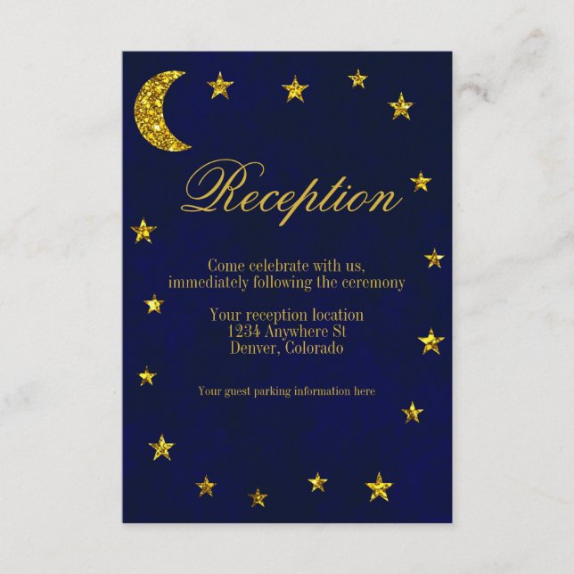 Recepción de boda en el cielo nocturno celestial (Anverso)