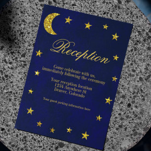 Recepción de boda en el cielo nocturno celestial