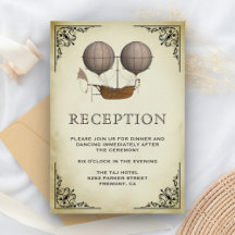 Recepción de boda en globo aerostático vintage