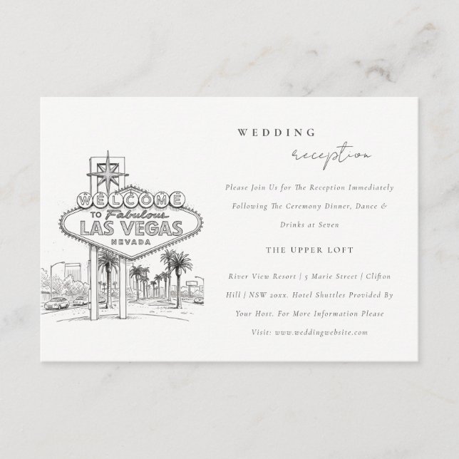Recepción de Boda en Las Vegas Nevada Sketch Scape (Anverso)