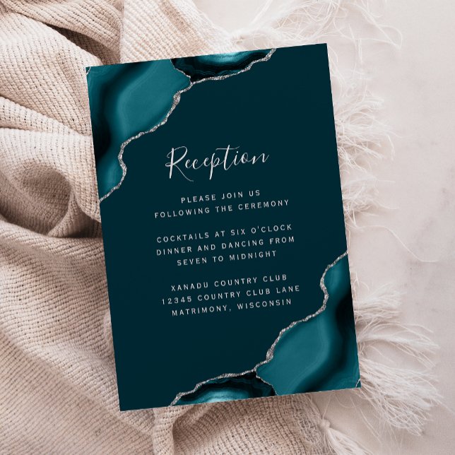 Recepción de Boda Esmeralda Verde Ágata Plateada V (Subido por el creador)