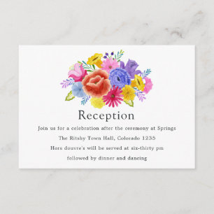Recepción de Boda Fiesta Mexicana Floral Acuarela