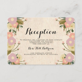 Recepción de Boda Floral Acuarela Rústica Chic