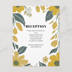 Recepción de Boda Floral Amarillo Botón de Oro