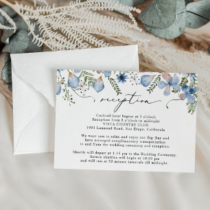 Recepción de Boda Floral Azul