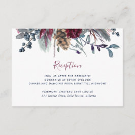 Recepción de Boda Floral Azul Borgoña