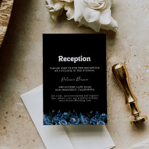 Recepción de Boda Floral Azul de la Marina Real
