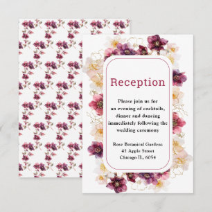Recepción de Boda Floral Burgundy de Hellebore de 