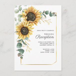 Recepción de boda floral con eucalipto de girasol