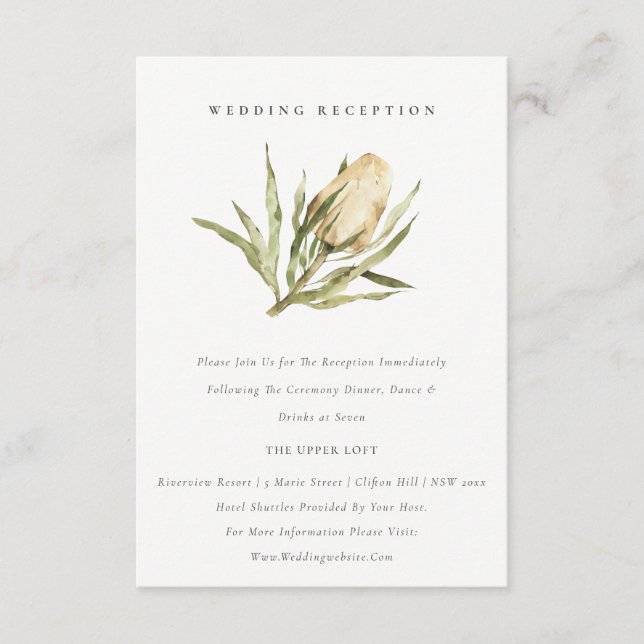 Recepción de Boda Floral de Banksia Nativa (Anverso)