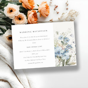 Recepción de Boda Floral de Cottage Chic Azul Opac