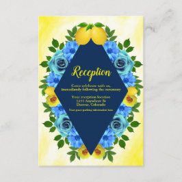 Recepción de boda floral de limón soleado