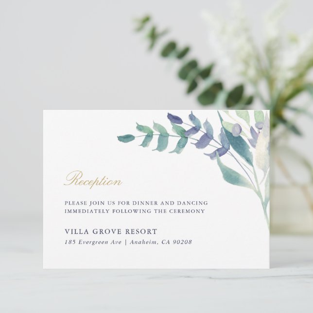 Recepción de Boda Floral de Lujo (Anverso de pie)
