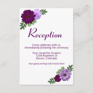 Recepción de Boda Floral de Peón Púrpura