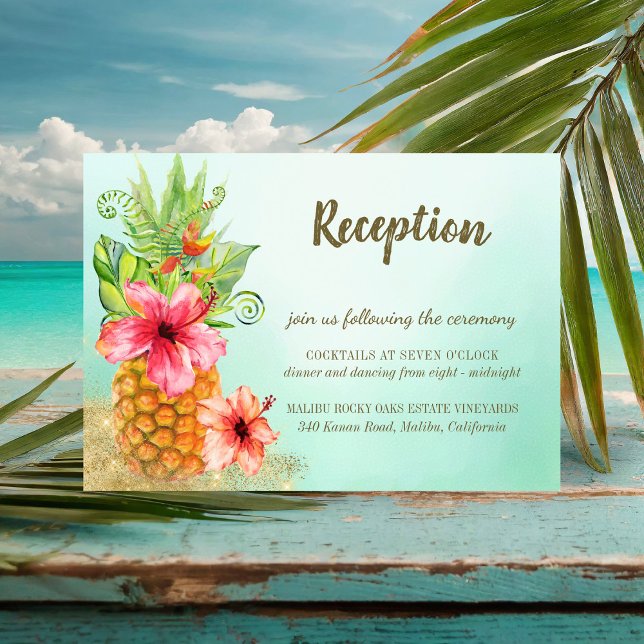 Recepción de Boda Floral de Piña Tropical (Subido por el creador)