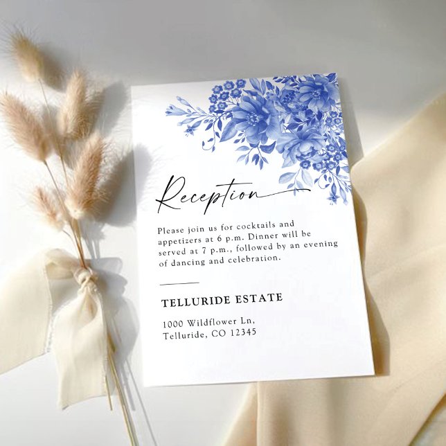 Recepción de Boda Floral de Porcelana Azul (Subido por el creador)