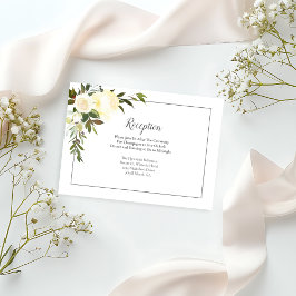 Recepción de boda floral de rosas blancas | Verde