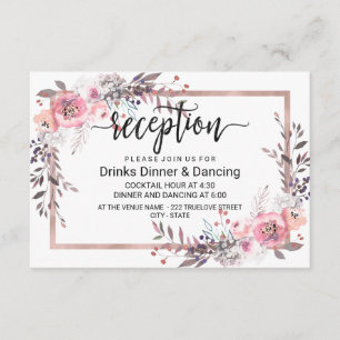 Recepción de Boda Floral enmarcada en Rosa y Dorad
