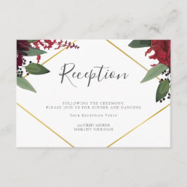 Recepción de Boda | Floral Marsala Burgundy Rico