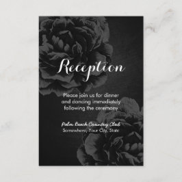 Recepción de Boda Floral Negra Elegante