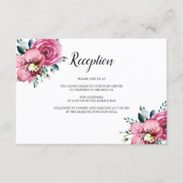 Recepción de Boda Floral Orquídea Rosa