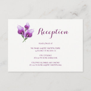 Recepción de Boda Floral Purple Calla Lily