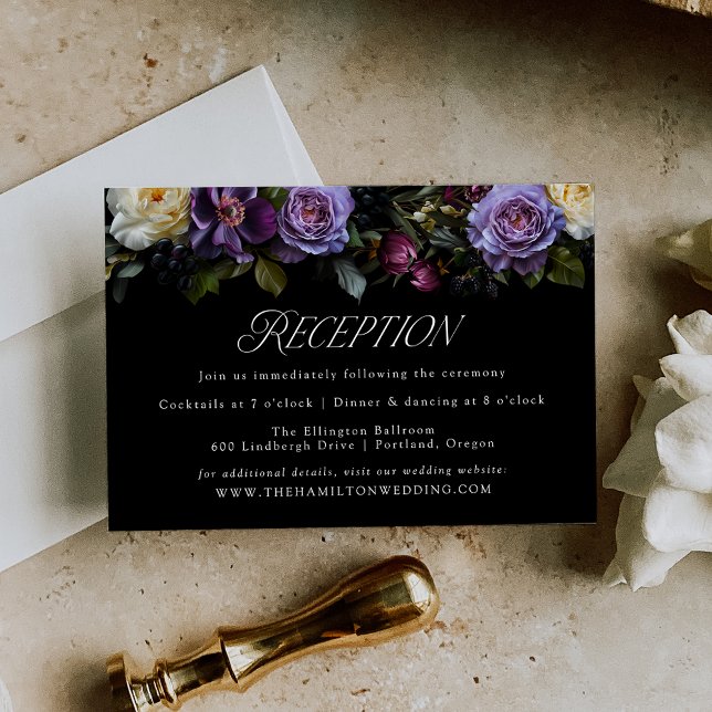 Recepción de Boda Floral Púrpura Gótica Malhumorad (Subido por el creador)
