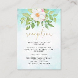 Recepción de Boda Floral Turquesa Ombre Anemone