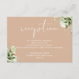 Recepción de Boda Floral Verde Tostado