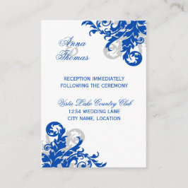 Recepción de boda florida Royal Blue Silver