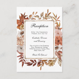Recepción de Boda Formal Floral de Otoño