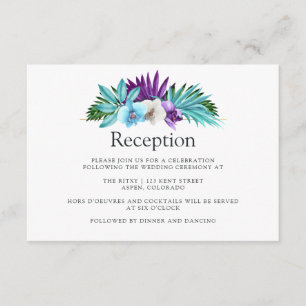 Recepción de Boda Geométrica de Orquídeas Tropical