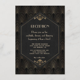Recepción de boda Glam Gold Black Great Gatsby