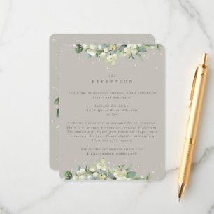 Recepción de Boda Greige Snowberry + Eucalipto