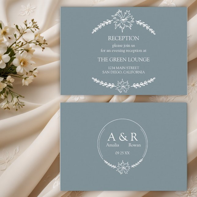 Recepción de Boda Gris Azul con flores de pradera (Subido por el creador)